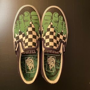 NEW! Vans Marvel Hulk Classic Slip-Ons